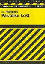 On Milton's Paradise Lost : Library Edition (Cliffs Notes) （MP3）