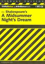 Cliffsnotes on Shakespeare's a Midsummer Night's Dream (Cliffsnotes) （MP3 UNA）
