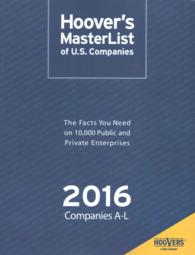 Hoover's MasterList of U.S. Companies 2016 (2-Volume Set) (Hoover's Masterlist of U.S. Companies)