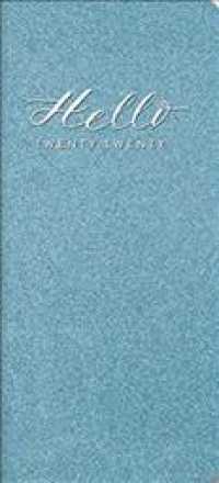 Hello Blue Shimmer Leatheresque 17 Months 2020 Weekly Jotter Agenda （EGMT）