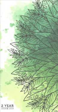 Verdant 2-Year 2018-2019 Pocket Planner （EGMT）