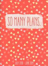 So Many Plans Monthly 2018-2019 Planner