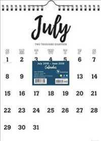 Black & White Script July 2018-June 2019 Calendar （SPI WAL）