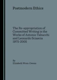 Postmodern Ethics : The Re-appropriation of Committed Writing in the Works of Antonio Tabucchi and Leonardo Sciascia 1975-2005