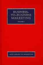 企業間マーケティング（全４巻）<br>Business-to-Business Marketing (Sage Library in Marketing)