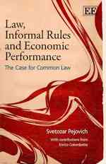 法、非公式規制と経済実績<br>Law, Informal Rules and Economic Performance : The Case for Common Law