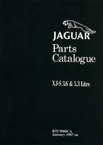 Jaguar XJ-S 3.6 and 5.3 Parts Catalogue Jan 1987 on RTC 9900CA (Official Factory Manuals S.)