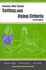 Setting and Using Criteria (Knowing What Counts) （2ND）