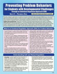 Preventing Problem Behaviors for Students with Developmental Challenges through an Emotional Regulation Approach Guide #1 : Presymbolic Stage