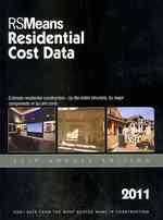 RSMeans Residential Cost Data 2011 (Means Residential Cost Data) （30 Annual）