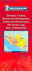 Michelin Slovenia, Croatia, Bosnia-Herzegovina, Yugoslavia, Former Yugoslavia. Republic of MacEdonia Folded Map