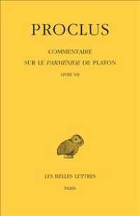 COMMENTAIRE SUR LE PARMENIDE DE PLATON. TOME VII : LIVRE VII - EDITION BILINGUE (COLLECTION DES)