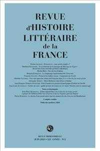 REVUE D'HISTOIRE LITTERAIRE DE LA FRANCE - 2 - 2021, 121E ANNEE, N  2 (REVUE D'HISTOIR)