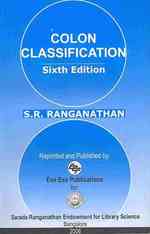 Colon Classificiation : The Basic Classification （6TH）
