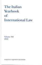 The Italian Yearbook of International Law 〈12〉