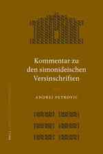 Kommentar Zu Den Simonideischen Versinschriften (Mnemosyne Supplements)