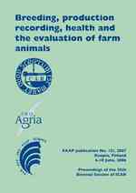 Breeding, production recording, health and the evaluation of farm animals (Eaap Scientific Series)