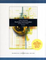 Business Communication : Building Critical Skills (ISE) （5TH）