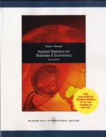 Applied Statistics Bus Econ W/std CD 2e