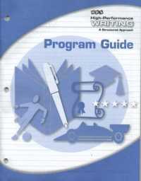 High-Performance Writing Advanced Level, Program Guide (Dodds Writing Program)