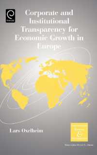 欧州の経済成長のための企業と制度の透明性<br>Corporate and Institutional Transparency for Economic Growth in Europe (International Business and Management)