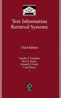 文書情報解析システム（第３版）<br>Text Information Retrieval Systems (Library and Information Science) （3RD）