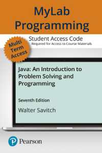 Myprogramminglab with Pearson Etext Access Card for Java : An Introduction to Problem Solving and Programming （7 PSC）