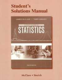Student Solutions Manual for First Course in Statistics, a （12TH）