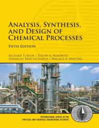Analysis, Synthesis, and Design of Chemical Processes (International Series in the Physical and Chemical Engineering Sciences) （5TH）