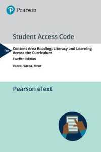 Content Area Reading Enhanced Pearson Etext Access Card : Literacy and Learning Across the Curriculum （12 PSC）