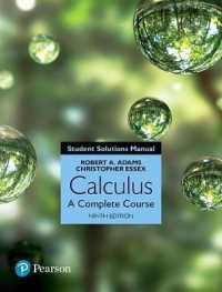 Student Solutions Manual for Calculus : A Complete Course （9TH）