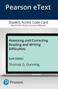 Assessing Correcting Reading and Writing Difficulties, Pearson Etext - Access Card （6 PSC）