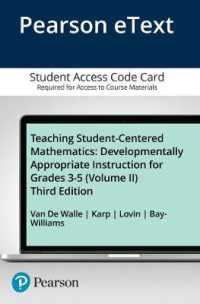 Teaching Student-Centered Mathematics Pearson Etext Access Code : Developmentally Appropriate Instruction for Grades 3-5 〈3〉 （3 PSC）