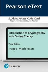 Pearson eText for Introduction to Cryptography with Coding Theory Access Card （3 PSC）