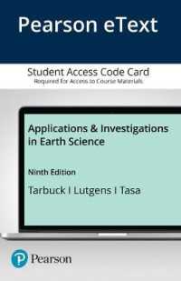 Pearson Etext Applications and Investigations in Earth Science Access Card （9 PSC）
