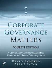 コーポレート・ガバナンスの重要性（第４版）<br>Corporate Governance Matters （4TH）