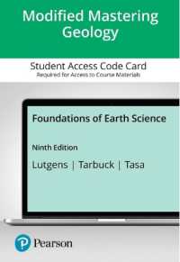 Modified Mastering Geology with Pearson Etext - Access Card - for Foundations of Earth Science - 18 Months （9 PSC）