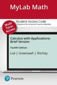Mylab Math with Pearson Etext -- Access Card -- for Calculus with Applications, Brief Version (24 Months) （12TH）