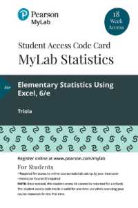 Mylab Statistics with Pearson Etext -- 18 Week Standalone Access Card -- for Elementary Statistics Using Excel （6 PSC）
