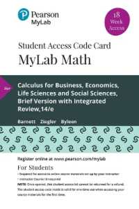 Mylab Math with Pearson Etext -- 18 Week Standalone Access Card -- for Calculus for Business, Economics, Life Sciences and Social Sciences, Brief Vers （14 PSC）