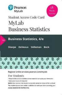 Mylab Statistics with Pearson Etext -- 18 Week Standalone Access Card -- for Business Statistics （4 PSC）