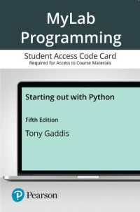 Mylab Programming with Pearson Access Card for Starting Out with Python （5 PSC）