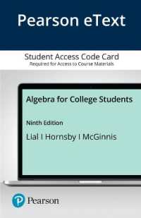 Algebra for College Students Pearson Etext Access Card （9 PSC）