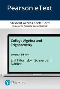 College Algebra and Trigonometry Pearson Etext Access Card （7 PSC）