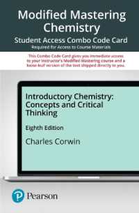 Modified Mastering Chemistry with Pearson Etext -- Combo Acces Card -- for Introductory Chemistry : Concepts and Critical Thinking （8TH）
