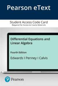 Pearson Etext Differential Equations and Linear Algebra Access Card （4 PSC）
