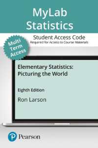 Mylab Statistics with Pearson Etext -- 24-month Access Card -- for Elementary Statistics : Picturing the World （8 PSC）