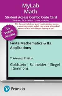 Mylab Math with Pearson Etext 18-week Combo Access Card - for Finite Mathematics & Its Applications （13 PSC）