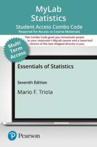 Mylab Statistics with Pearson Etext 24 Month Combo Access Card - for Essentials of Statistics （7 PSC）