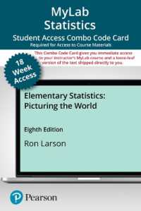 Mylab Statistics with Pearson Etext -- 18-week Combo Access Card -- for Elementary Statistics : Picturing the World （8 PSC）